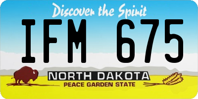 ND license plate IFM675