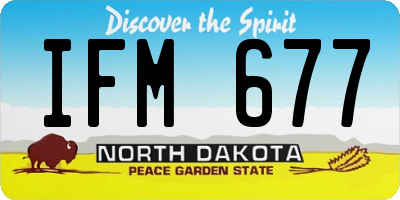 ND license plate IFM677
