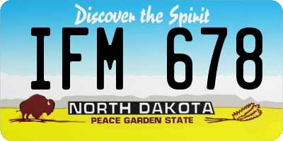 ND license plate IFM678