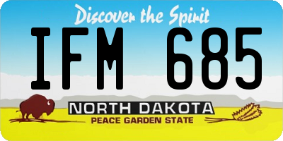ND license plate IFM685