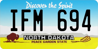 ND license plate IFM694