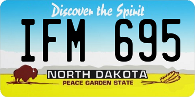 ND license plate IFM695