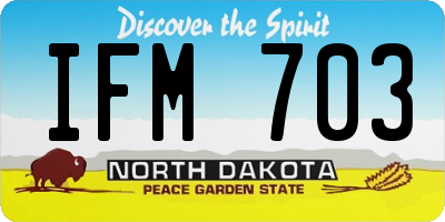 ND license plate IFM703