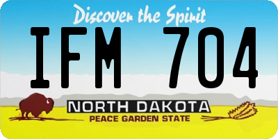 ND license plate IFM704