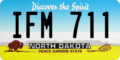 ND license plate IFM711
