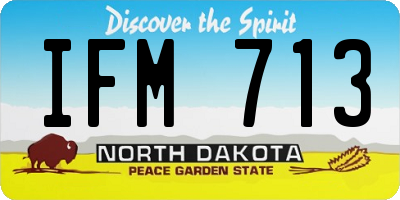 ND license plate IFM713