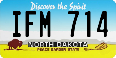 ND license plate IFM714