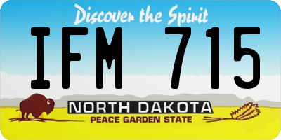 ND license plate IFM715
