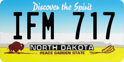 ND license plate IFM717