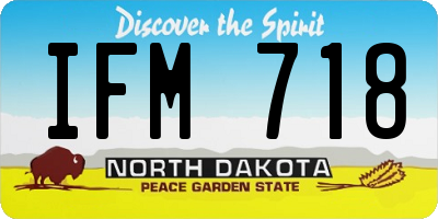 ND license plate IFM718