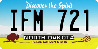 ND license plate IFM721