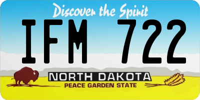ND license plate IFM722
