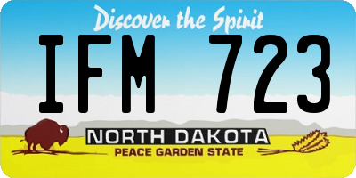 ND license plate IFM723