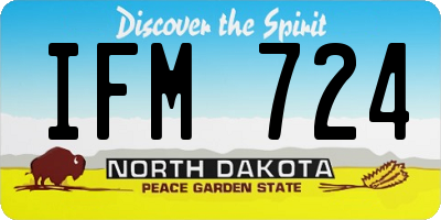 ND license plate IFM724