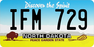 ND license plate IFM729