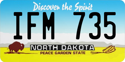 ND license plate IFM735