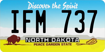 ND license plate IFM737