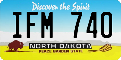 ND license plate IFM740