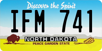 ND license plate IFM741
