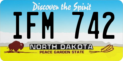 ND license plate IFM742