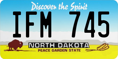 ND license plate IFM745