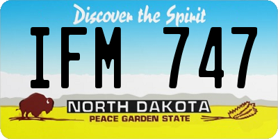 ND license plate IFM747