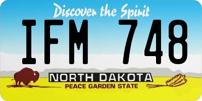ND license plate IFM748