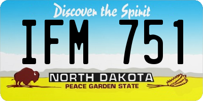 ND license plate IFM751