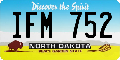 ND license plate IFM752