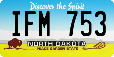 ND license plate IFM753