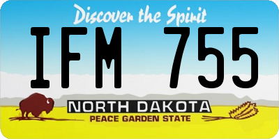 ND license plate IFM755