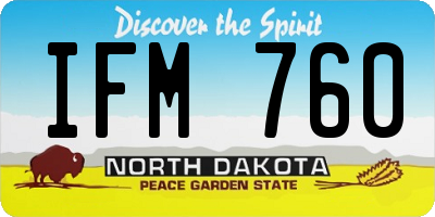 ND license plate IFM760