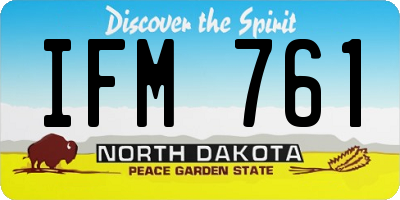 ND license plate IFM761