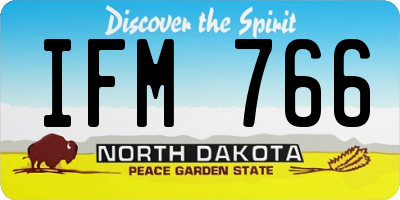 ND license plate IFM766