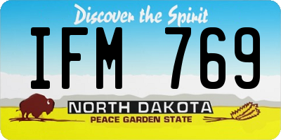 ND license plate IFM769
