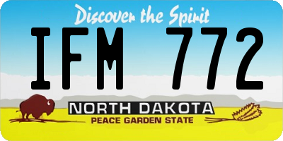 ND license plate IFM772