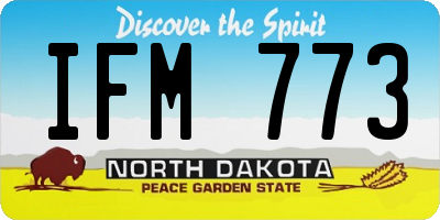 ND license plate IFM773
