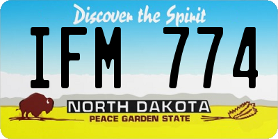 ND license plate IFM774