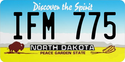 ND license plate IFM775