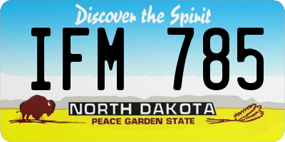ND license plate IFM785