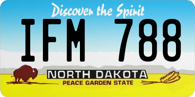 ND license plate IFM788