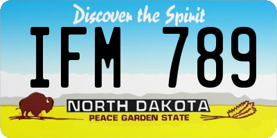 ND license plate IFM789