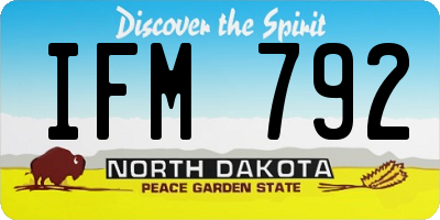 ND license plate IFM792