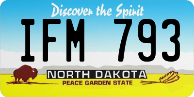 ND license plate IFM793