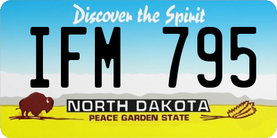 ND license plate IFM795
