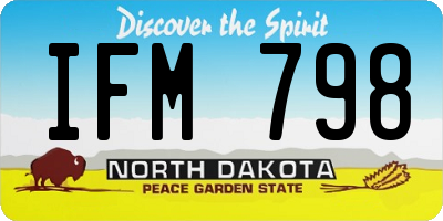ND license plate IFM798