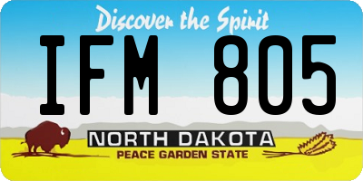ND license plate IFM805