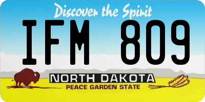 ND license plate IFM809