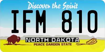 ND license plate IFM810