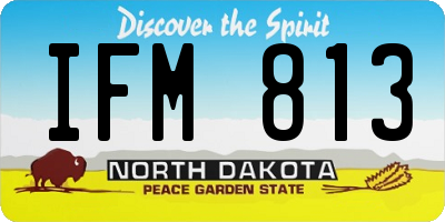 ND license plate IFM813